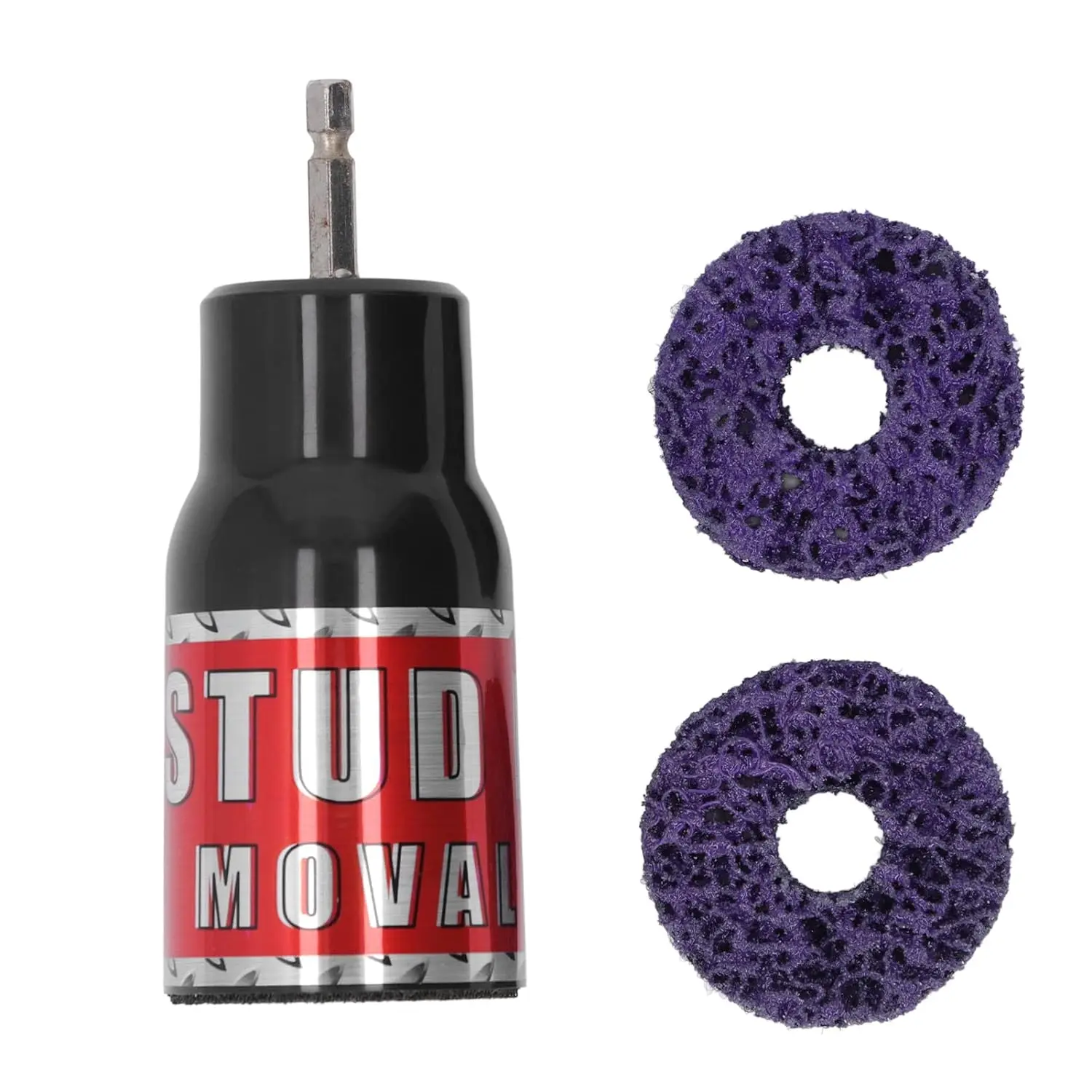 Stud Rust , Wheel Stud Cleaner Metal Rescue Hub Clean Tools Effective Mode  Quick Driven for 1/2in Impact Wrenches Electric Drill Cleaning Portable Tool Screws Surfaces