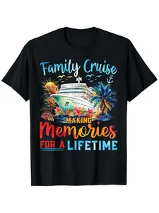 Family Cruise 2026 Family Summer Vacation Matching Cruise T-Shirt |   Comfort Fit Men'S Tee, Crew Neck, Ultra Soft, Breathable, Moisture Wicking, Casual Summer Tee, Must-have Fashionable Tee