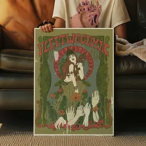 [UNFRAMED POSTER] Fleetwood Mac Poster Vintage Psychedelic Concert Art