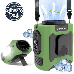 New upgraded version portable 10000mAh power bank, outdoor waist fan with flashlight, 4 wind speeds, perfect for outdoor work, fishing, farm, hiking, camping, gardening and travel. Father's Day gift choice dealsforyoudays