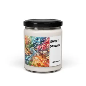 Sweet Dreams Soy Candle | Aromatherapy, Relaxation, Home Decor, Gifts for Her, Meditation Scented Christmas Light Glass