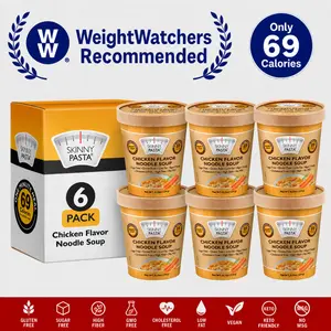Skinny Pasta Original Chicken Soup | Low-Calorie Instant Ramen Alternative | Shirataki Konjac Noodles, Low Carb, Keto-Friendly, Vegan, Gluten-Free, 6 Pack Food