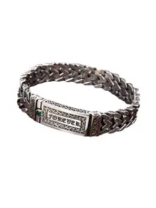 2026 New Heart Tangram Pattern 13mm Wide Retro Hip-Hop Style Unisex Bracelet, Trendy Versatile Jewelry for Men and Women