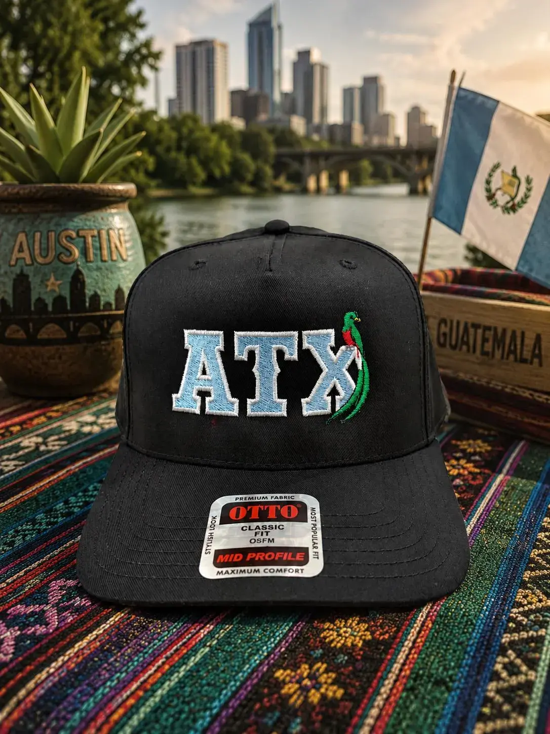 ATX Guatemala Quetzal Bird Snapback Hat | Austin Texas Embroidered Cap