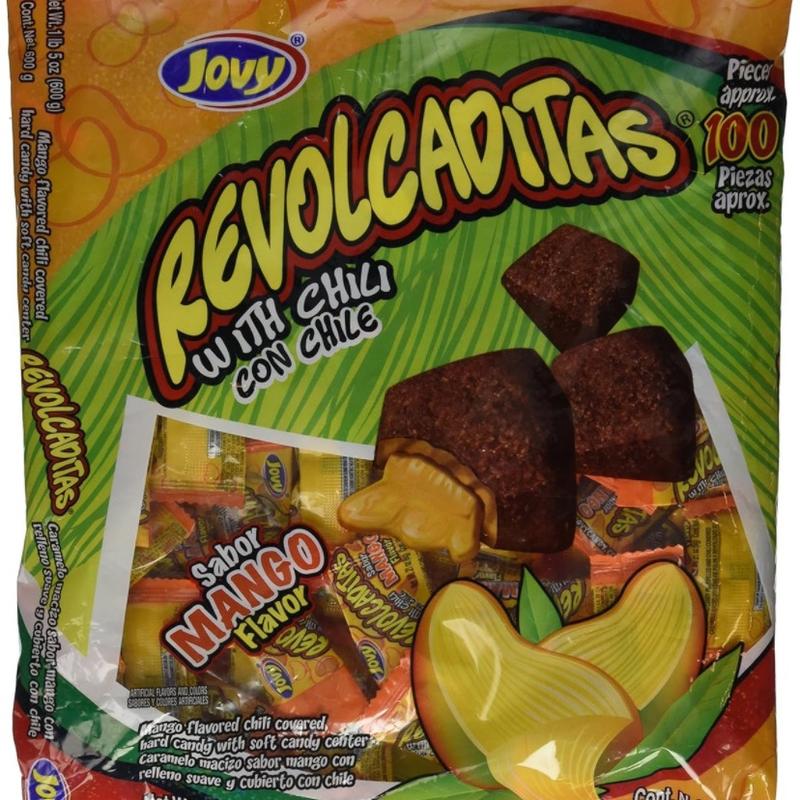 Jovy Revolcaditas Mango Flavor with Chili | Mexican Candy | 100 piece Bag…