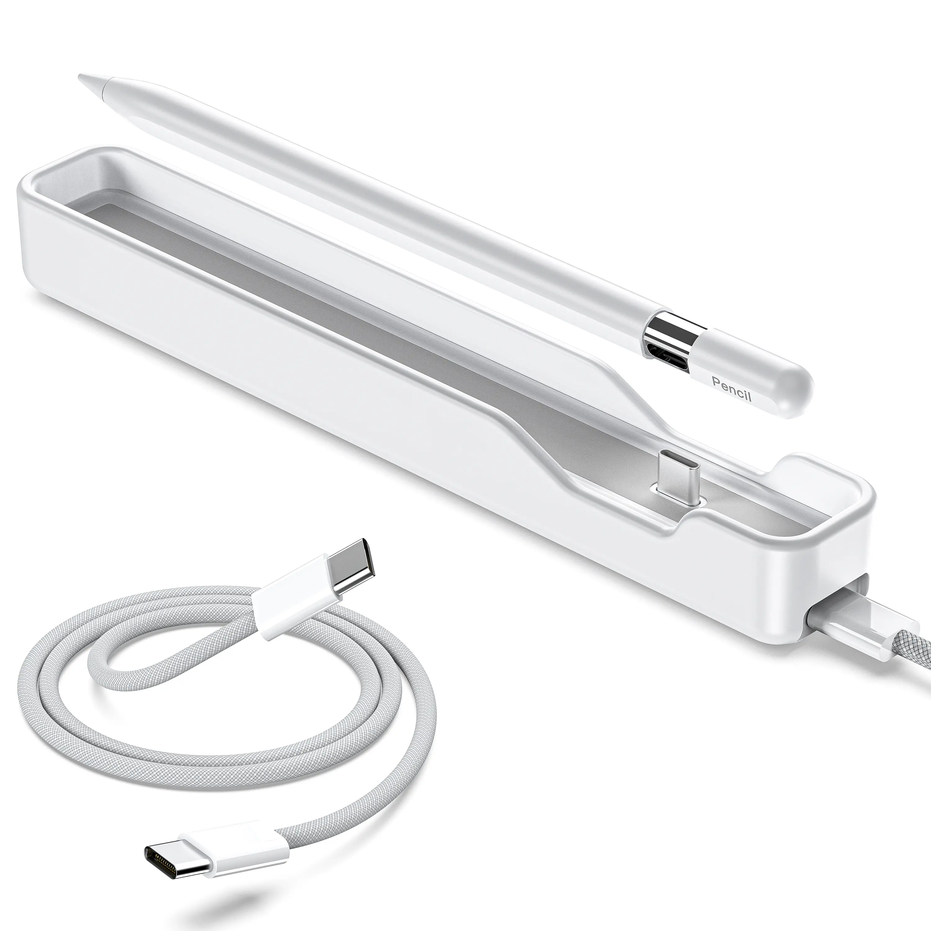 ZEEHOO Electronic Type-C Portable Smart Charging Dock - Anti-Slip Stand, Multi-Device Tablet Chargers & Adapters for Stylus, Smartphone, Fast Secure Charging with Included USB-C Cables