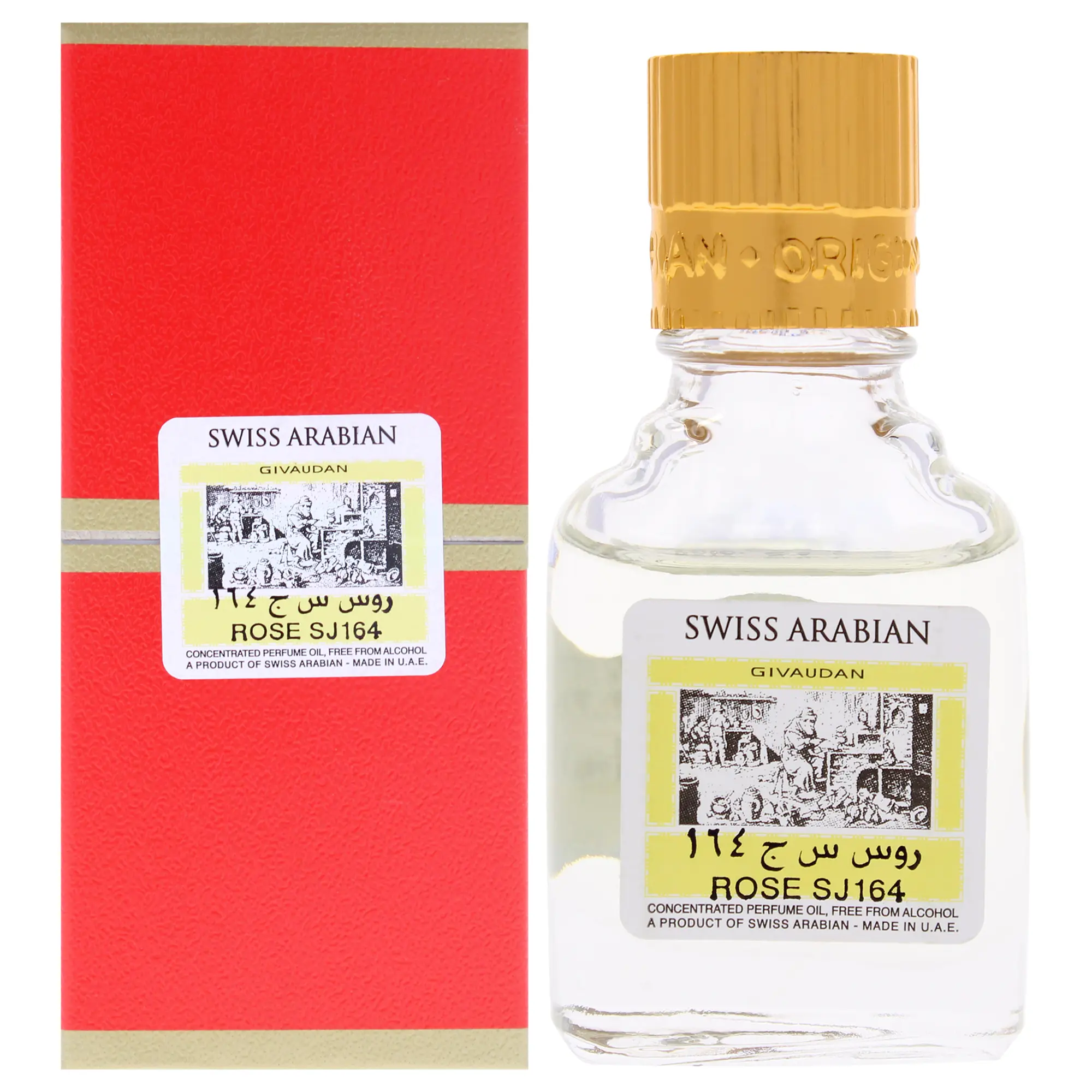 Rose SJ164 by Swiss Arabian for Unisex -0.3 oz Concentrated Perfume Oil