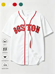 Men's David Ortiz 34 Baseball Jersey, Quick-Dry Short Sleeve, High-Quality Experience, Exclusive Field Style, Casual Loose-Fit Design