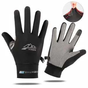 Motorcycle Sunscreen gloves, men's and women's fishing gloves, thin and breathable fully matched ice riding gloves summer gloves
