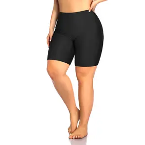 Aqua Eve Plus Size Swim Shorts Women Tummy Control Swimsuit Bottoms High Waisted Bikini Bottom