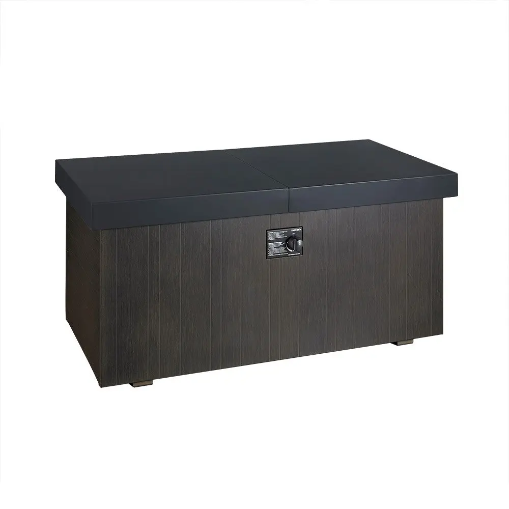 Plank & Hide 48"x24" Rectangle Functional Propane Fire Pit