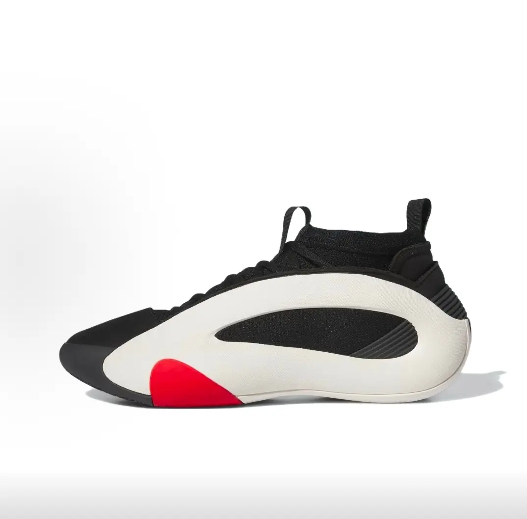 8th generation low-top basketball shoes, white and black round toe, durable and breathable training shoes