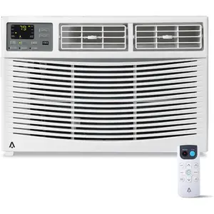 Window Air Conditioner 8000 BTU – Quiet, Energy Efficiency Certified Certified, 3 Cooling & Fan Speeds, LED Display, Remote, 24H Timer, Cools Up to 350 Sq. Ft – Without WiFi