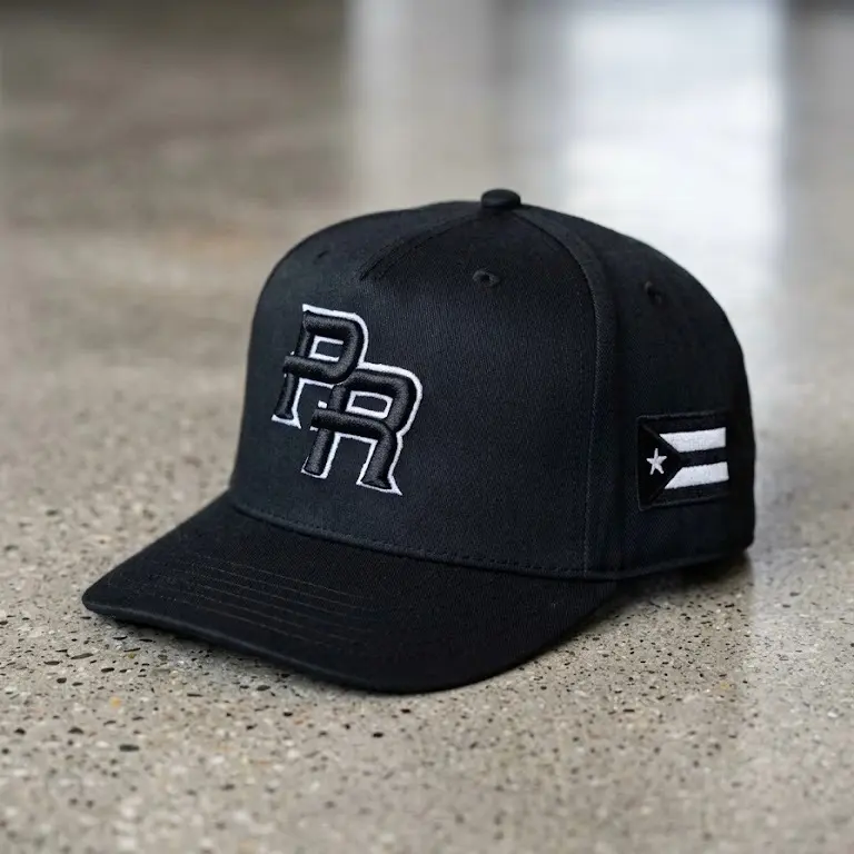 Puerto Rico PR Classic Baseball Hat Embroidered Snapback Cap Boricua Streetwear Adjustable Hat with Premium PR Logo & Flag Design Unisex Durable Comfortable Breathable