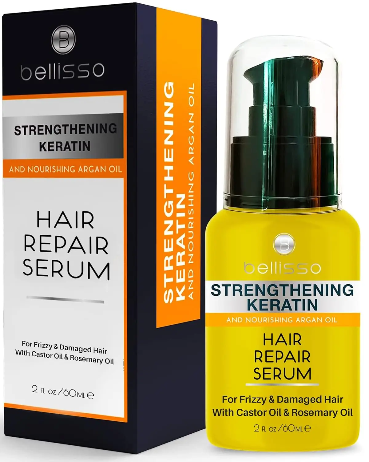 Keratin Hair Serum, Advance Care for Women, Protectant Oil and Straightener for Frizzy and Damaged Split Ends - Smoothing Products for Shine