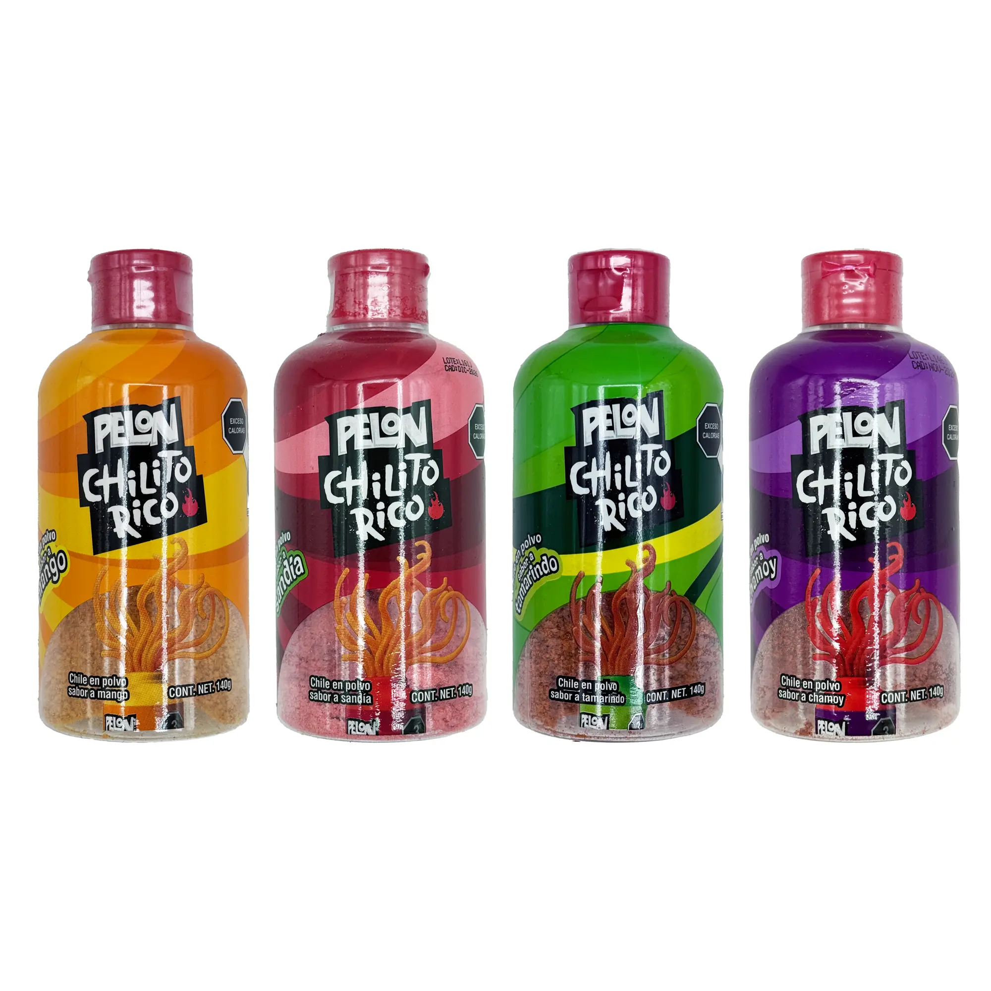 Pelon Chilito Rico - Spicy and Sweet Powder Candy, 140g Bottle, Available in Mango, Sandia, Tamarindo, or Chamoy, Mexican Candy, Dulces Mexicanos