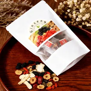 Five Treasures Tea Kidney-Nourishing Ginseng Energizing 20/30-Count Pack with Red Dates Goji Berries Mulberries for Daily Wellness - Traditional