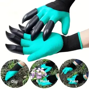 2 Counts Set Gardening Gloves,Claw and Clawless Design Garden Gloves,Planting Gloves,Non-slip Breathable Garden Gloves,Protective Gloves for Garden,Planting,Digging.