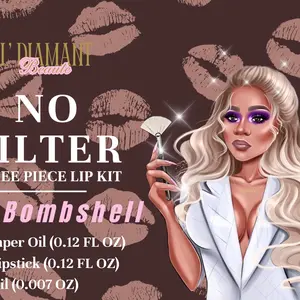 No Filter Lip Kit - 90s Bombshell   3 pc set lip plumper oil lipgloss & lip pencil