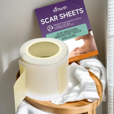 Scar Sheets, 1/3 Rolls Waterproof Silicone Scar Care Tape, Gentle Ingredients Daily Skincare Tool for Improving The Appearance Of Scars, Scar Tape For Facial Lines, Scar Solution
