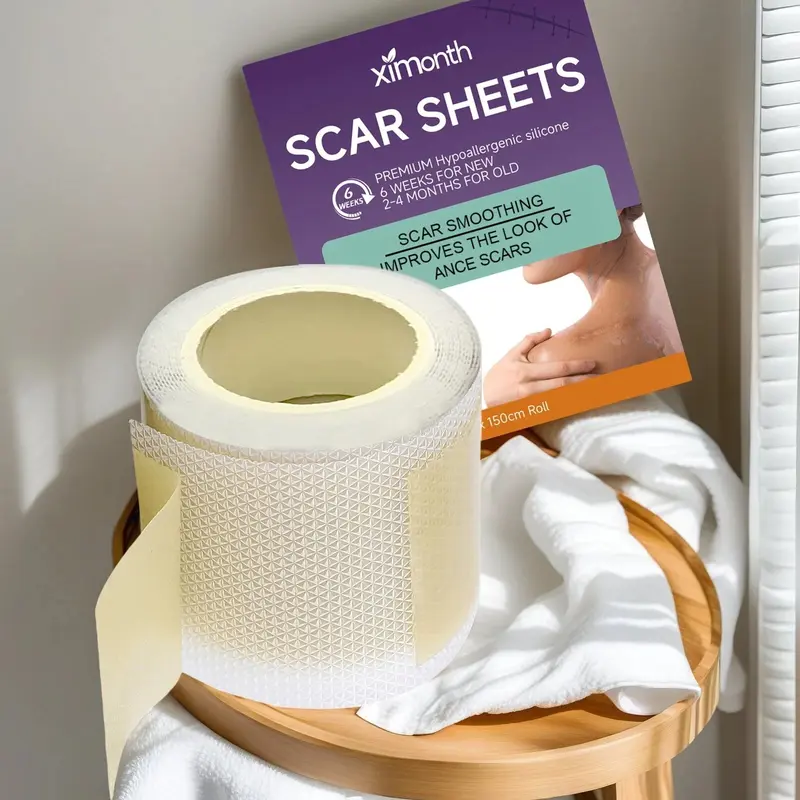 Scar Sheets, 1/3 Rolls Waterproof Silicone Scar Care Tape, Gentle Ingredients Daily Skincare Tool for Improving The Appearance Of Scars, Scar Tape For Facial Lines, Scar Solution