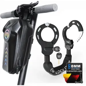 Scooter Lock, 8mm Chain Locks  Anti-  Lock with 3  and  Scooters Bag Electric Scooter Accessories for E-//Bicycle/Electric Scooters