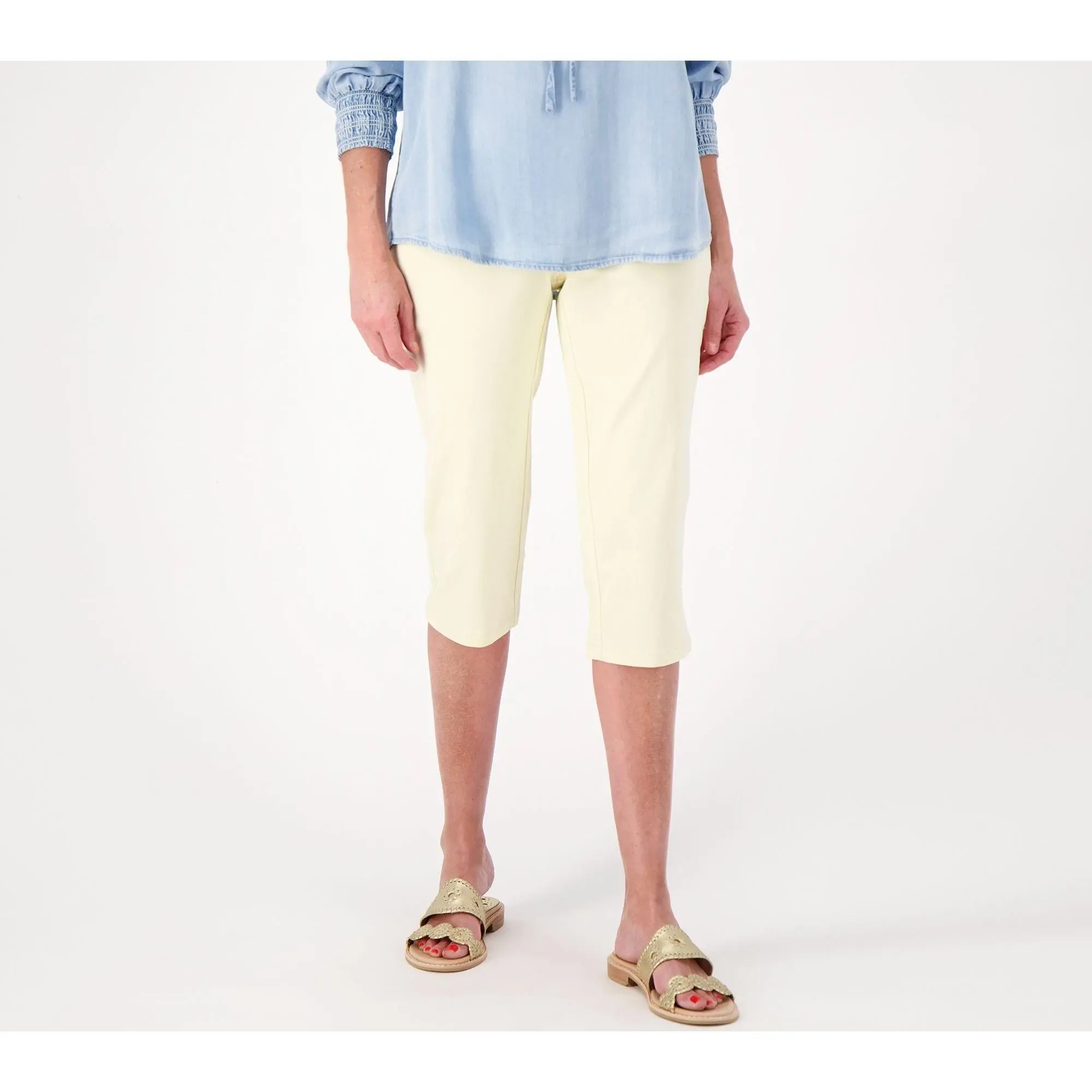 Belle by Kim Gravel Regular Citi Twill Capri Pants