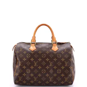 Pre-owned Louis Vuitton Canvas Coated Top Handle Bags Speedy Handbag Monogram Canvas 30 by Rebag