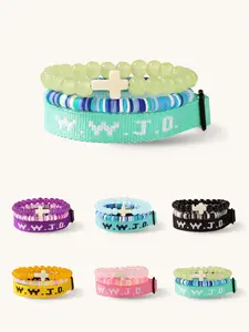 Natural Crystal Gemstone WWJD Braided Beaded Cross Bracelet, Bohemian Seaside Holiday Style Bracelet, Spiritual Jewelry to Cure Anxiety, Unisex Chakra Balance Gift, Healing Crystal Bracelet, Solstice Gemstone Bracelet