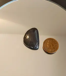 Polished Handcrafted 27x20mm 22ct Chert w/ Agate Cabochon - A CS Original Piece