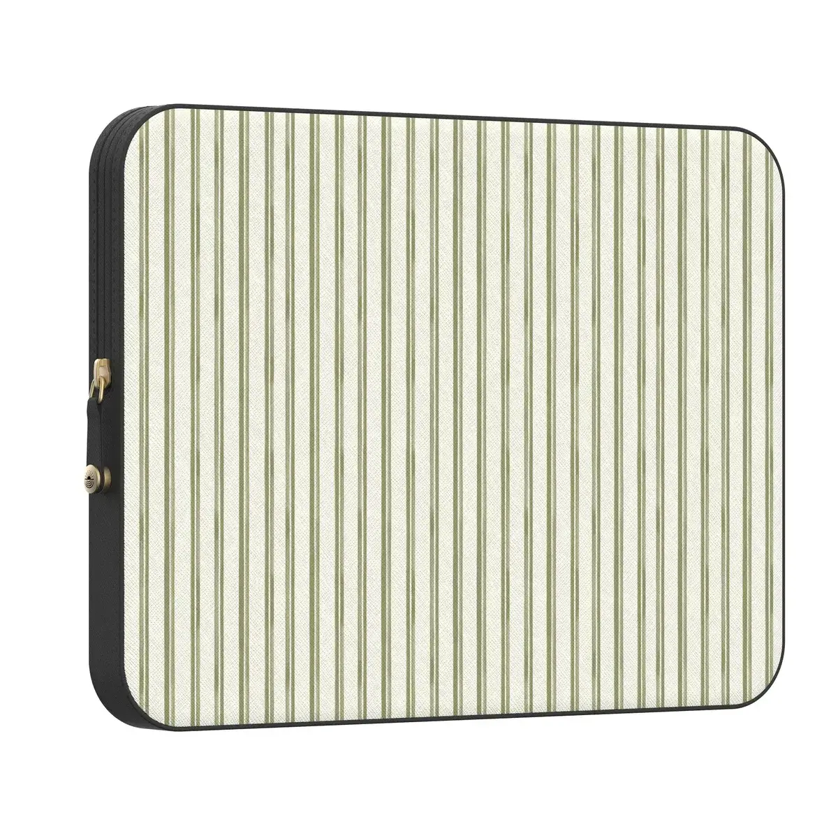 Casely Linen Stripe MacBook Laptop Sleeve Case - Boyfriend Collection, Linen Fabric, PU Leather Accents, Office-Friendly, Unisex Users, Slim Profile, Protection Fit, Scratch Guard, Adaptable Fit, Manufacturer Warranty