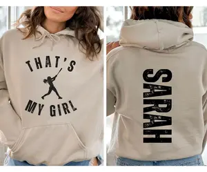 Custom Softball Mom Sweatshirt, Personalized Team Number Hoodie