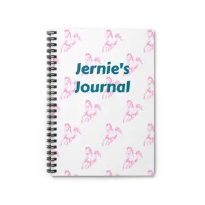 Personalized Horse Girl Journal, Pink Running Horses Notebook with Custom Name | Western Cowgirl Diary for Girls, Back to School Gift