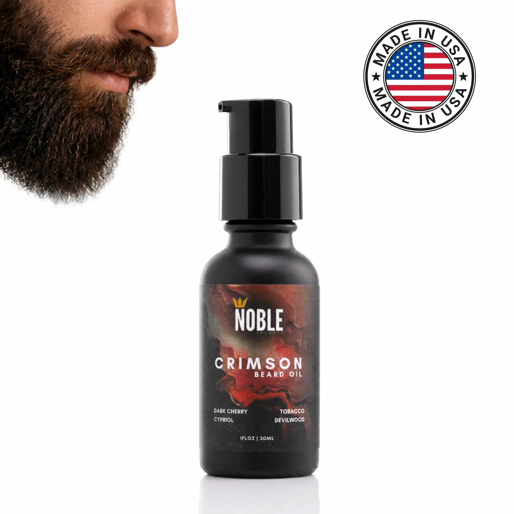 Noble Beard Oil Collection | Kharisma, Crimson, Meridia, Rebellion & Naked | Soft, Hydrated & Non-Greasy Beard Care