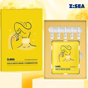 Z:SEA Gold Neck Mask Combination Set - Anti-Wrinkle Firming & Peptide Hydrating for Daily Skin Repair & Neck Line Reduction