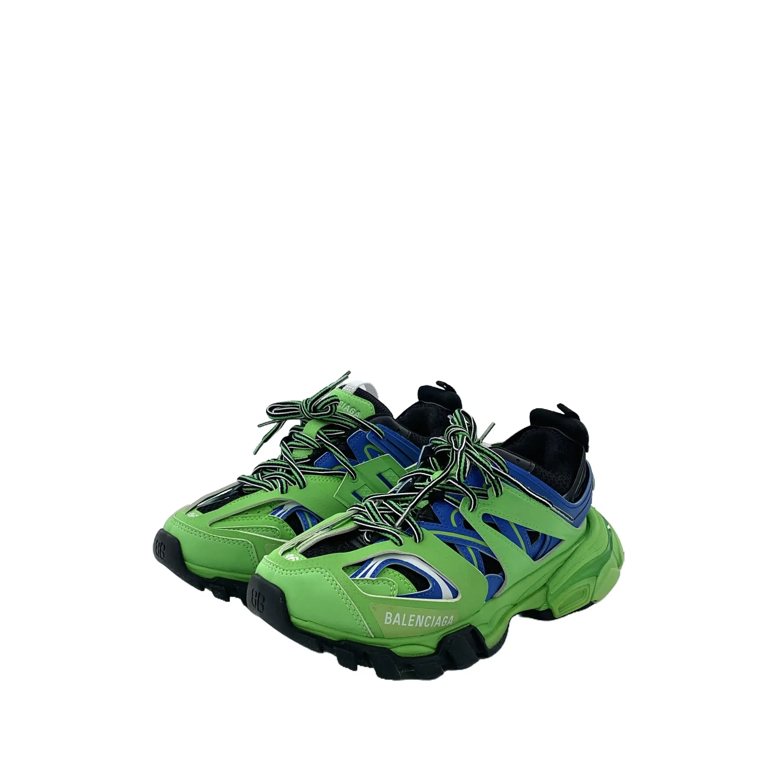 CALUXS- Balenciaga Tack Green Lace-Up Sneakers Size US 6