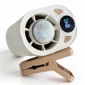 Portable 2026 Car Clip On Fan w/ LED Display | Summer Essential 199 Speeds Strong Wind | 360° Rotation & 1800mAh Rechargeable | 6 Hrs Long Lasting for Car Office Camping