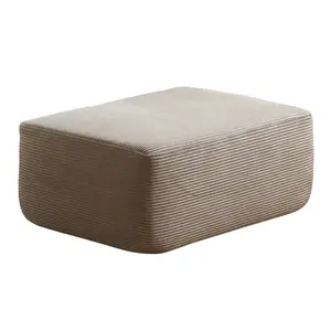 CAODOC Modular Sectional Ottoman for Boneless Couch, 37 Inch Plush Corduroy Movable Pouf Footrest, Free Combination Repositionable Accent Piece for Living Room Bedroom