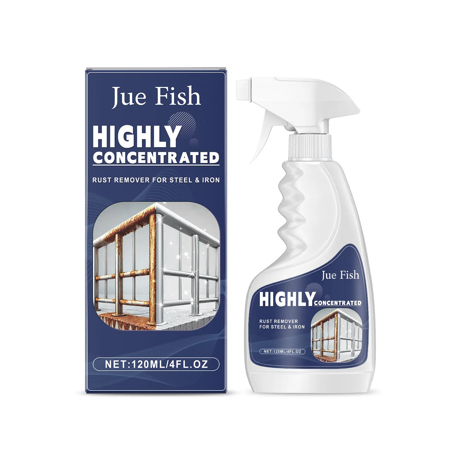 Jue-Fish Steel Rust Remover - Household Kitchen Cleaners Solution for Stainless Steel, Dishwashers, Kitchen Utensils, Remover Kitchen Cleaners