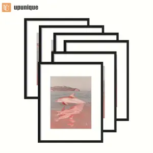 Black PVC Picture Frame Vertical Rectangle Wall Tabletop Decor Photo Decoration