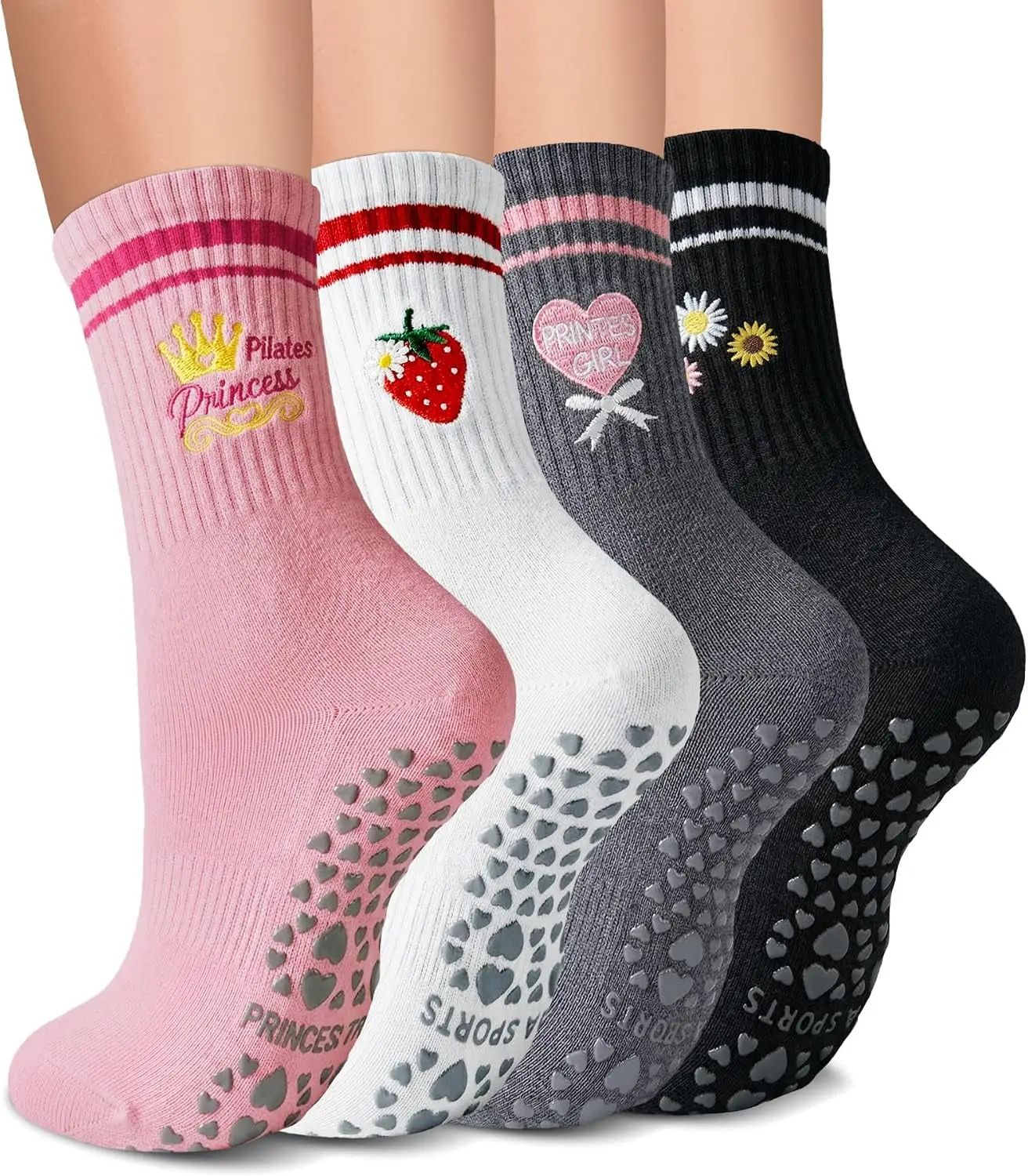 Pilates Socks (4 Pairs)