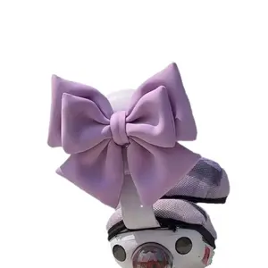 Trendy bow decoration for electric vehicles and cars, high-appearance helmet, 3D fabric modification for vehicle rear