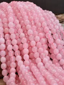 Natural Rose Quartz Round Beads for Jewelry Making, Crystal Beads 4mm to 10mm for DIY Necklaces Bracelets Earrings forjewelry making