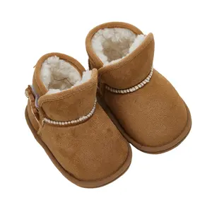 Calsunbaby Baby Girls Boys Ankle Boots: Non-Slip Winter Snow Shoes - Warm Flats For Newborns To Toddlers Casual Walking