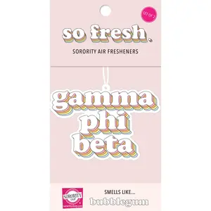 Gamma Phi Beta - Retro Air Freshener - Bubblegum Scented