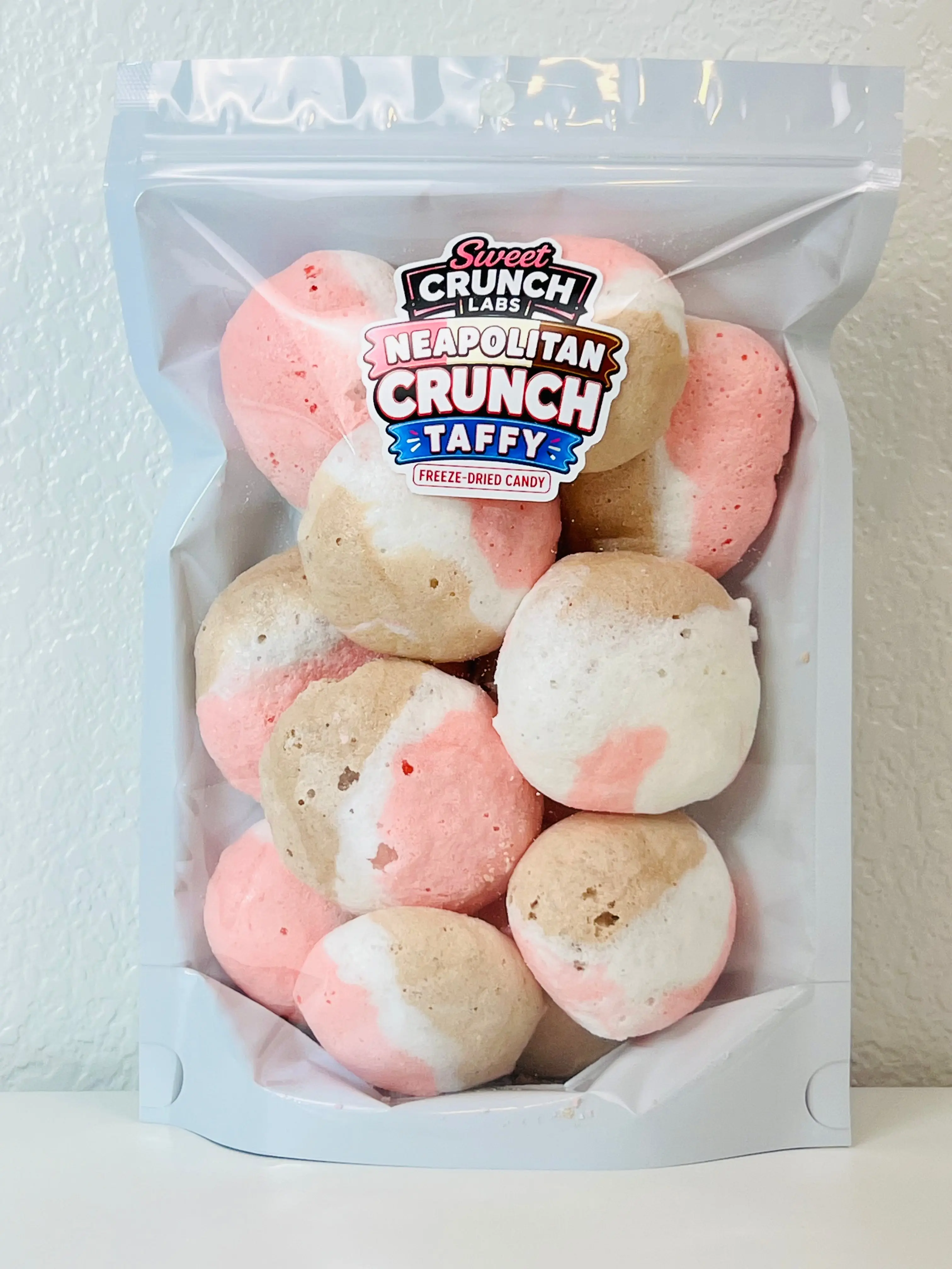Neapolitan Crunch Taffy – Freeze-Dried Candy | Sweet Crunch Labs