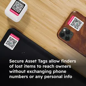 Lost Item Labels (24-pack) | QR Code Stickers for Item Recovery & Personal Info Protection | Use for Storage, Moving Labels, Asset Tags, or N Name Tag Office Supplies