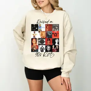 Classic 90's And 2000's R&B Album Cover Tshirt Sweatshirt Hoodie, Raised On 90's R&B Album Shirt, Gift For Fans, Unisex Sweater Pullover Tee