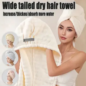 Long Hair Dryer Hat, Large Dryer Hat, Bath Towel, Shampoo Towel, Dryer Towel, Absorbent Drying Towel, Extra Large Elastic Band, Ultra Fine Fiber Dryer Towel, Hair Towel Wrap - highly absorbent, anti-frizz headscarf suitable for all hair types