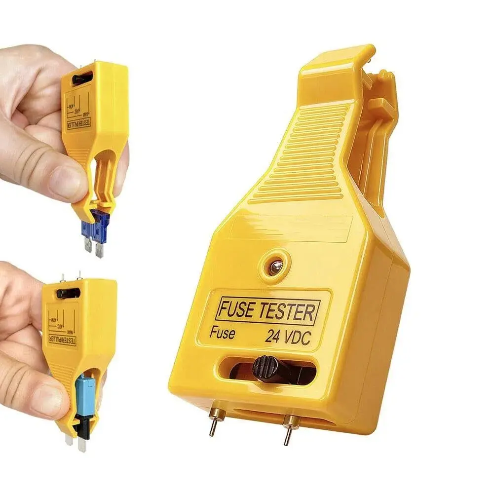 GJANSH DC 24V Automotive Multifunctional Blade and Glass Tube Fuse Tester Puller ATO/ATC ATM Removal Tool Detect and Find The Burned in The Car Fuse Box